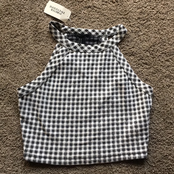 Forever 21 Tops - NWT Forever 21 Checker Crop Top M